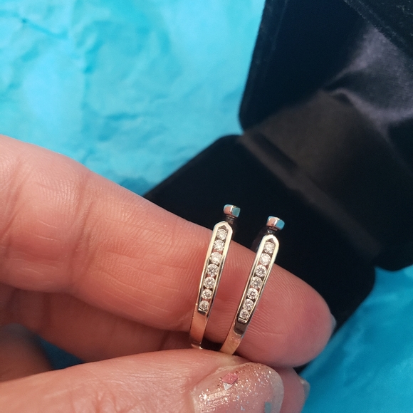 ⭐SOLD ⭐ Natural Diamond Ring set - 14K - Picture 10 of 17